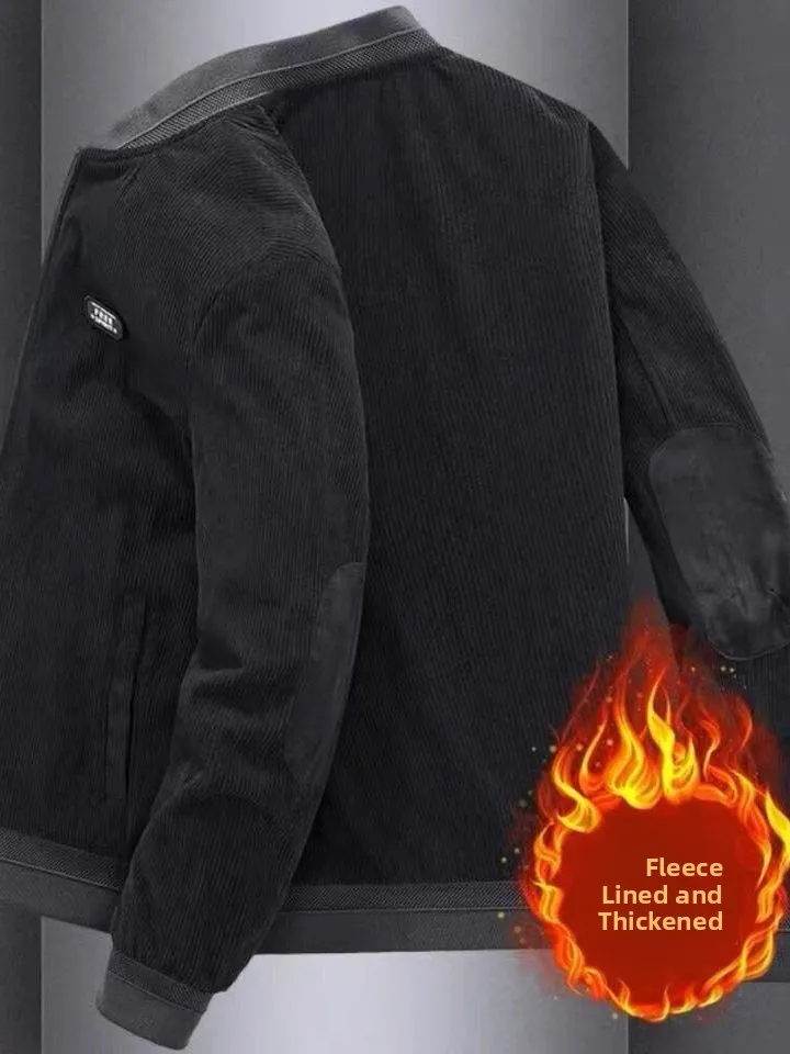 

Мужская демисезонная куртка свободного кроя с воротником-стойкой, утепленная, повседневная, дышащая, из полиэфирного волокна