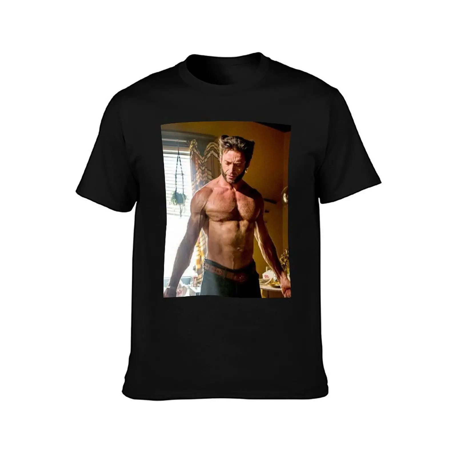 hugh jackman T-Shirt, Novelty Saying Tshirt, Soft Cotton Crew Neck Everyday Top