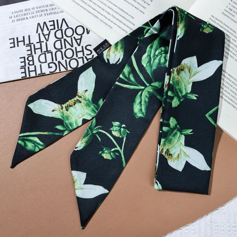 Lenço de seda feminino inverno nova chegada decorativa moda neckwear para senhoras