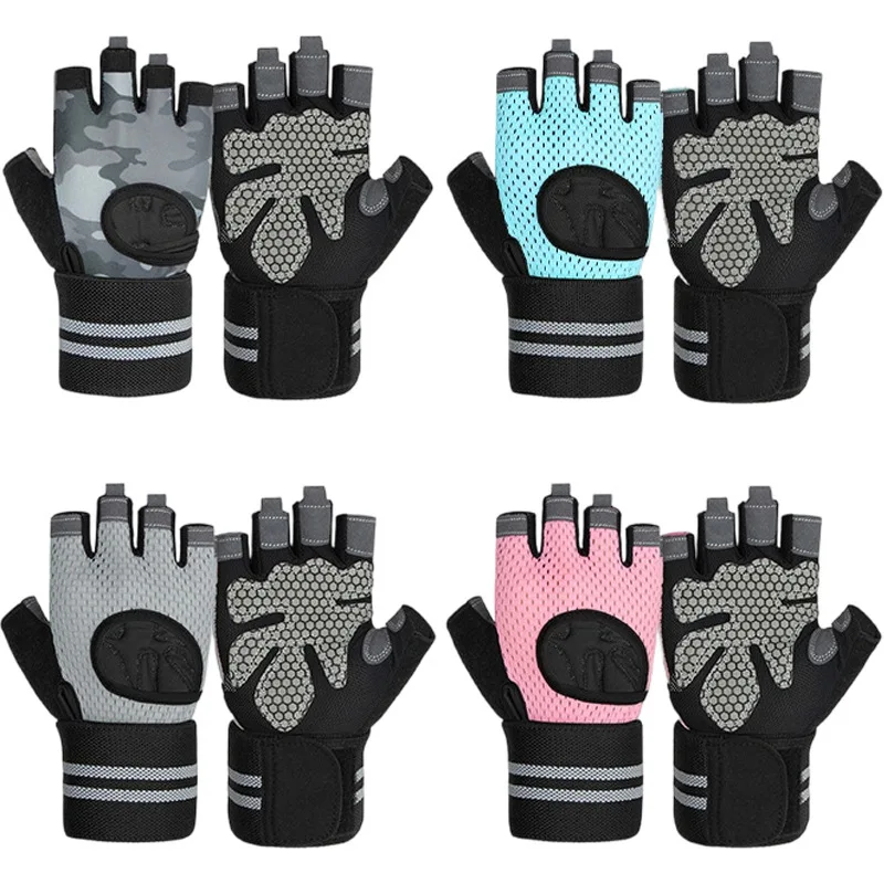 Fitness half-finger gloves, hand-protecting, breathable, and durable, suitable for use on a pull-up bar
