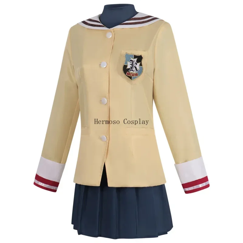 SN88 فوروكاوا ناجيسا إيبوكي فوكو فوجيباياشي ريو كلاناد أنيمي تأثيري ازياء كلاناد نمط المرأة تنورة هالوين زي Unif