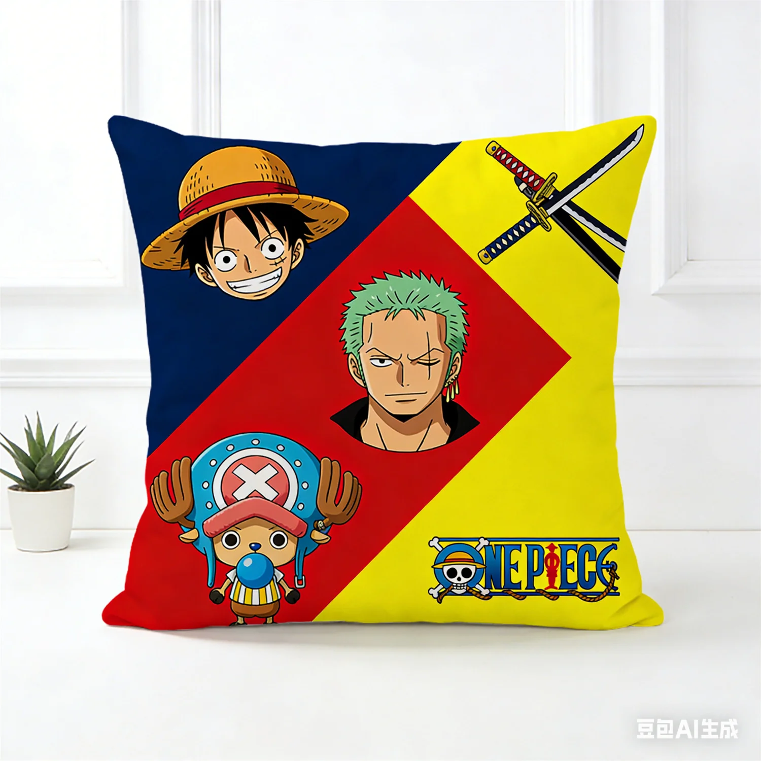 Einteiliger Kissenbezug, dekorativer Kissenbezug mit Anime-Fan-Favoriten-Charakter-Aufdruck für Schlafzimmer, Wohnzimmer und Anime-Enthusiasten