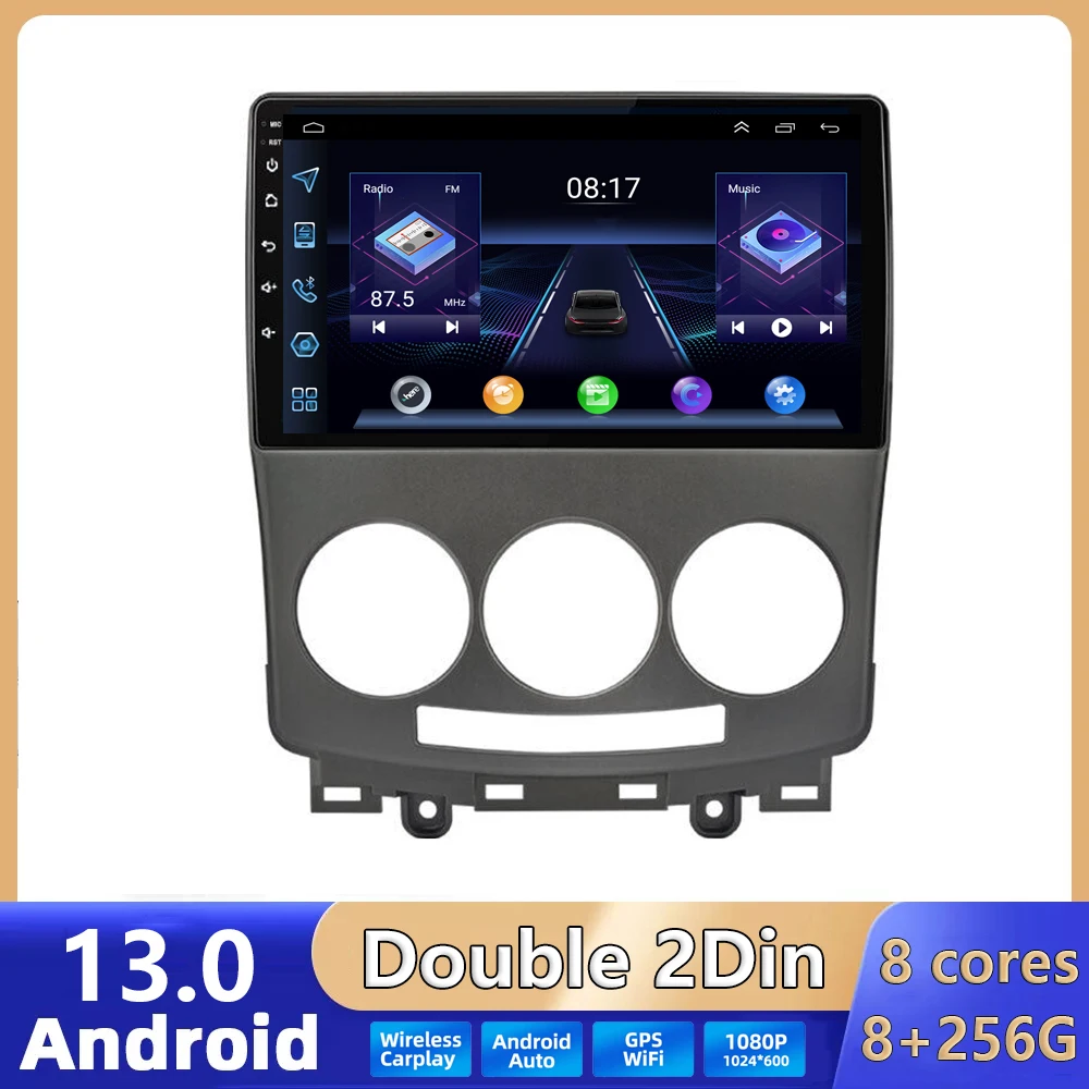 

2 DIN For MAZDA 5 2005 2006 2007 2008 - 2010 old Car Radio Multimedia Video player Navigation GPS Android 13 RAM 4G+ROM 64G