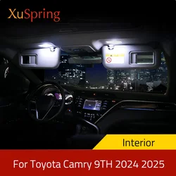 Automobile cosmetic mirror lamp refitted LED lamp 2Pcs For Toyota Camry 9TH 2024 2025 Accessories
