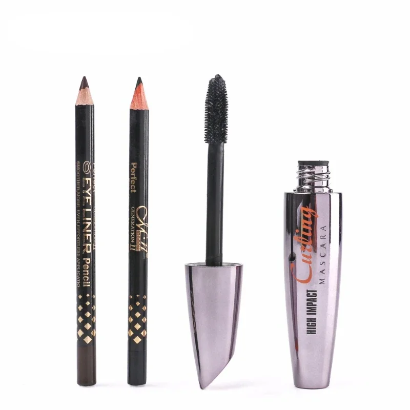 3pcs/set Mascara+2pcs Eye lip Liner Makeup Thick Mascara Volume Express Waterproof Cosmetics Eyes Para Lash Gel Makeup