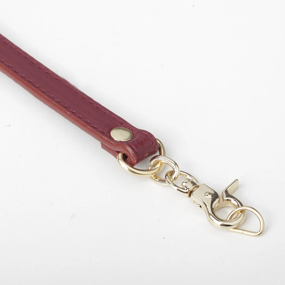 35cm Leather Bag Strap High Quality Handbags Handles For Handbag Short Purse Strap Golden Buckle Replacement Bag Belt Band Parts