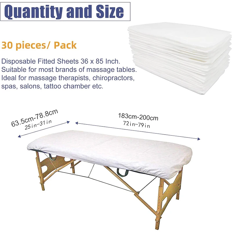 30 Pieces Disposable Bed Sheet Wholesale Beauty Salon Special Travel Breathable Non-Woven Fabric Hole Disposable Hotel Bed Cover view 5