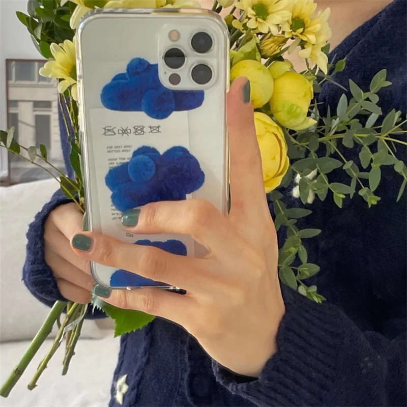 Blau Faul Bär Telefon Fall Für iPhone 14 13 12 11 Pro Max Mini 7 8plus Se2020 XS XR weiche Kristall Transparent Silikon Zurück Abdeckung