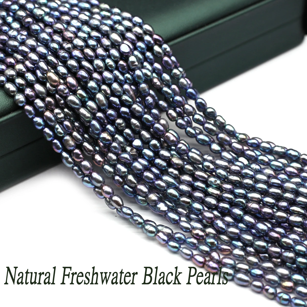 

Natural Zhuji Freshwater Pearl Beads Loose Black Punch Pearl Bead for Jewelry Making Diy Necklace Bracelet Accessoires