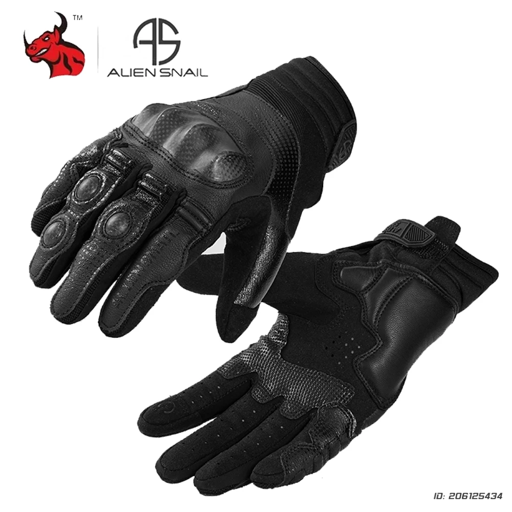 

Motorcyclist Gloves Retro Leather Motorcycle Riding Gloves Men Women Touchscreen Motocross Gloves Carbon Fiber Moto Biker Gloves