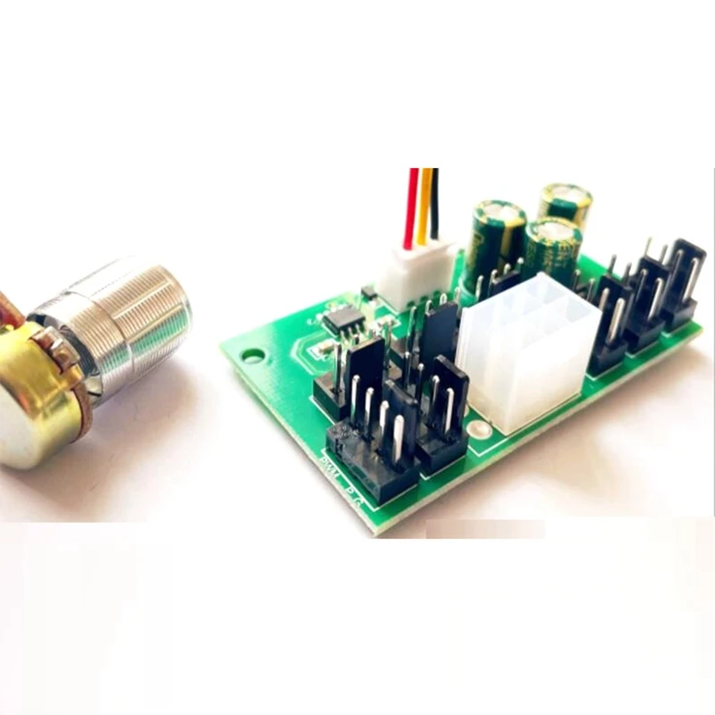 AT41 6X علبة كمبيوتر وحدة تحكم سرعة مروحة التعدين ، محور مروحة 8 قنوات ، PWM عالية الطاقة ، مروحة عنيفة ، محافظ السرعة