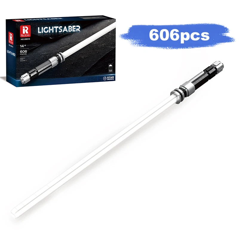 

Creative Famous Model White Lightsaber 606pcs Building Block Model for Collectors Kids Christmas Gift