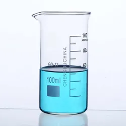 Laboratory Glass Beaker Glass Measuring Tall Form Beaker Graduated High Borosilicate Glass Measuring Cup 100ml Capacity