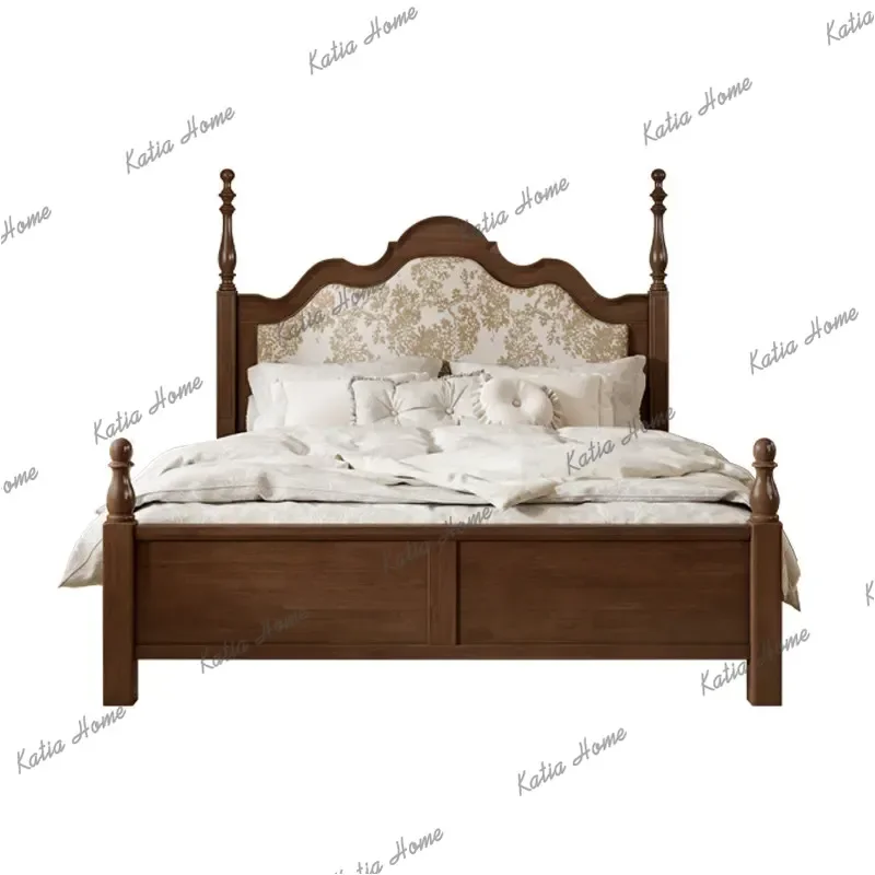 Factory Direct Nordic Designs Storage Bed Brown Unique Modern King Size Double Bed Bedroom Frames Luxury Wooden Camas De Dormito