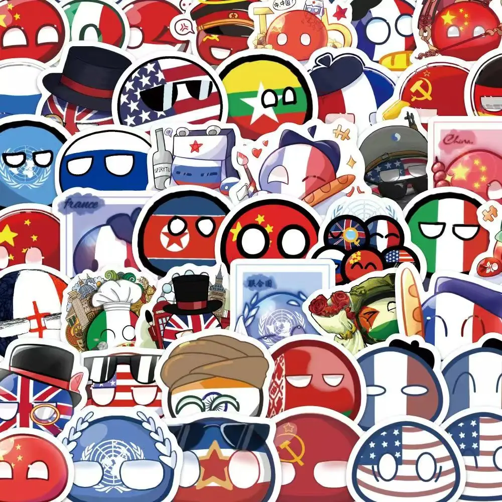 

3/1.5cm Poland ball stickers A set of 24 pieces/8 sheets 192 pieces Country Ball Kids Toy Gift