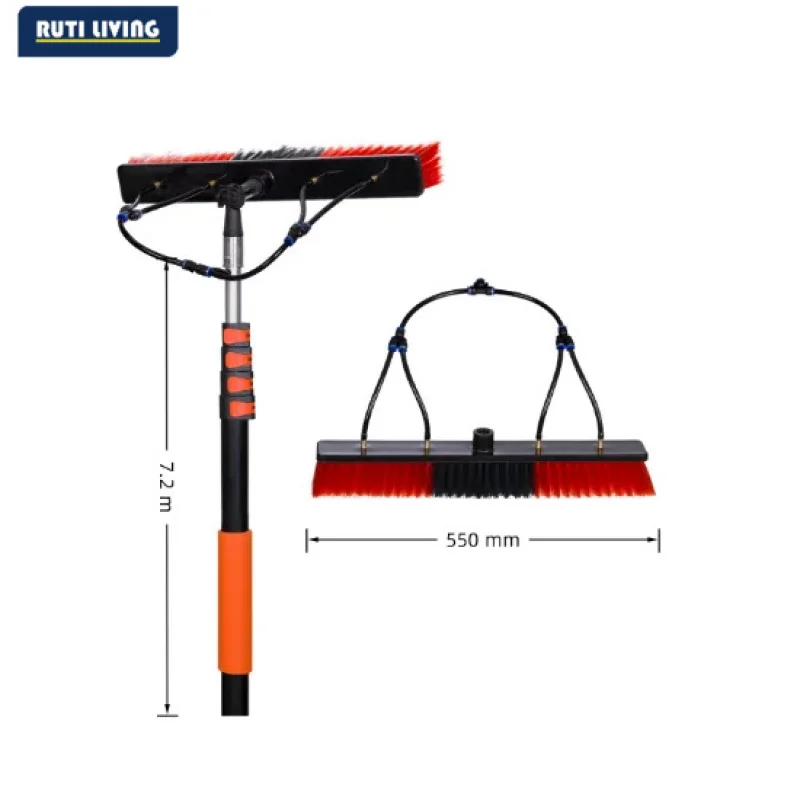 Photovoltaic Panels Cleaning Tool with12/18/24/30ft Extension Pole Solar Panel/High Window Glass/Track/Bus/Boats/Wall Washing view 6