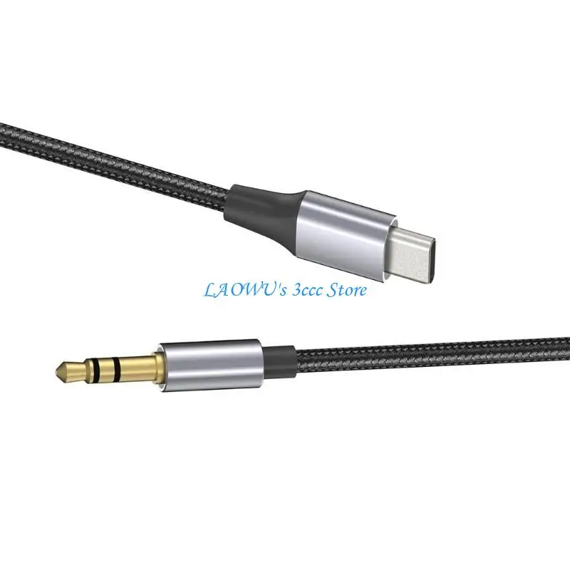 

Y8AD 50/100/200cm USB C to 3.5mm AUX Cable Noise Reduction AUX Cable Connection Wire