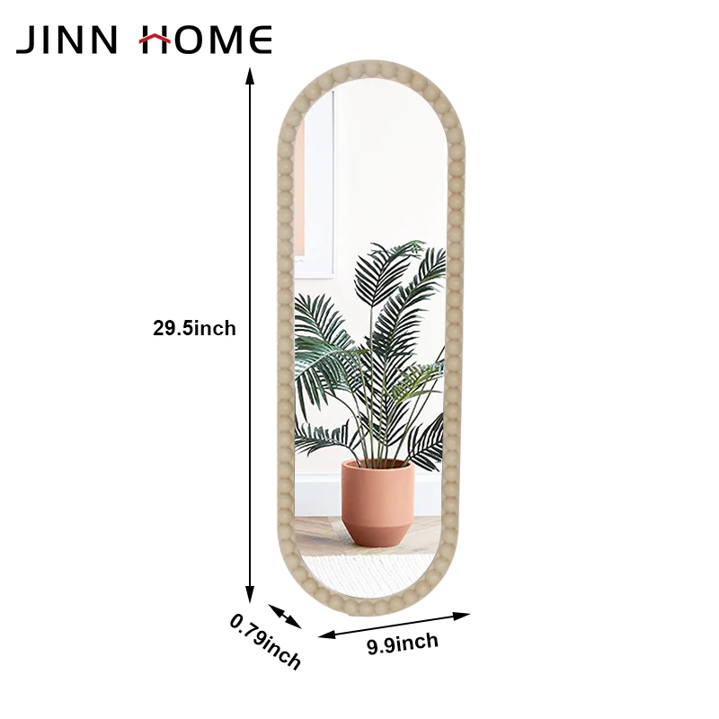 Handmade Arched Irregular Full Length Dressing Mirror Wall Floor Mounted Glass Mirror For Home Decor