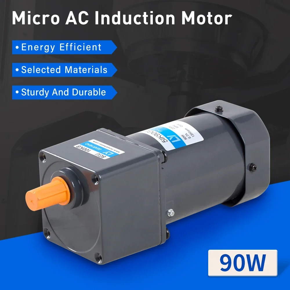 High Efficiency 100v/110v/120v//220v/230v 90w ac motor for electric car 90mm 50hz/60hz MICRO AC GEAR MOTOR