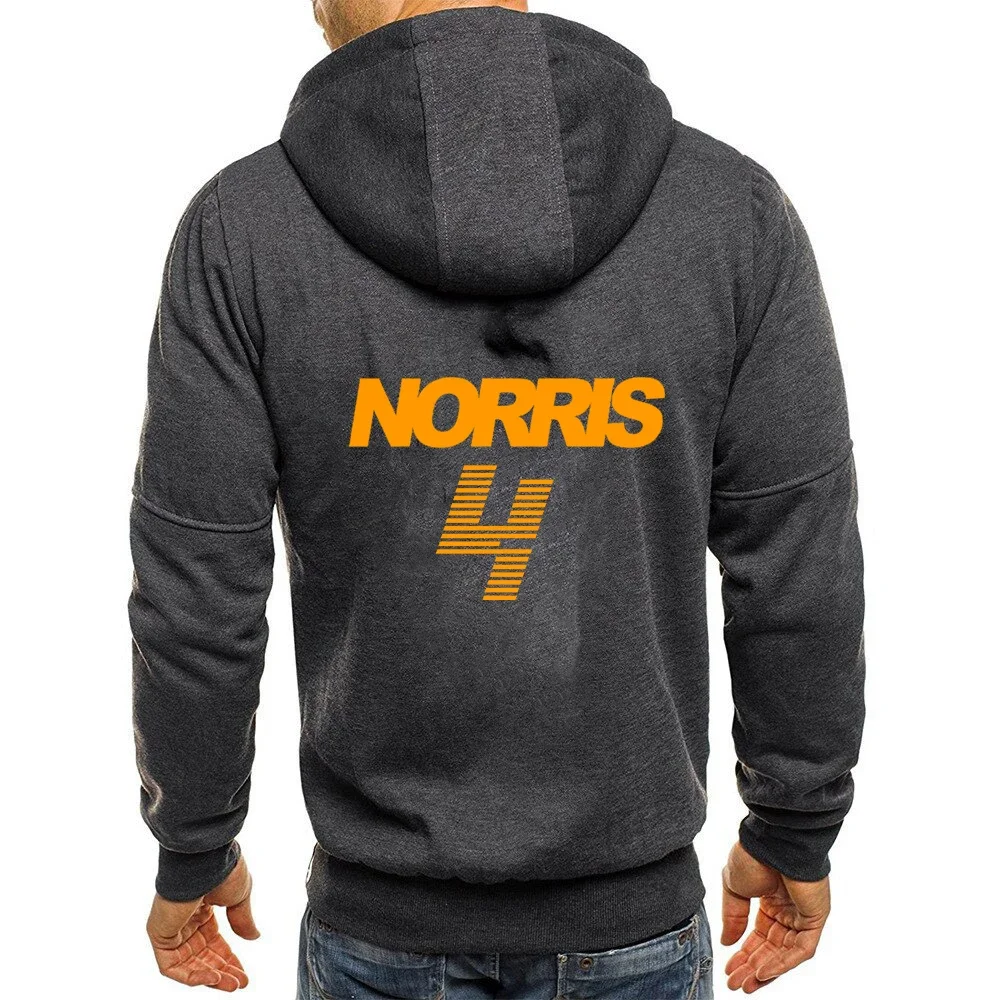 Lando Norris 4-Sweat à capuche avec fermeture éclair 3 couleurs, impression printemps et automne, décontracté, offre spéciale, design, irritation, haut de conclusion, nouveau, 2024