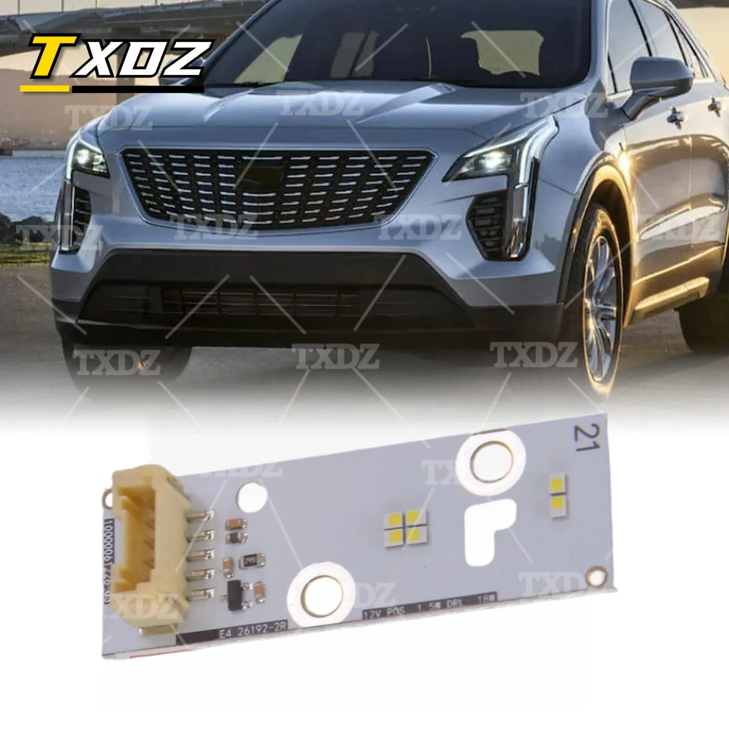 

Белая светодиодная плата для дневных ходовых огней (ДХО) для Cadillac XT4 2019-2022, модуль ДХО для фар с низким и высоким профилем