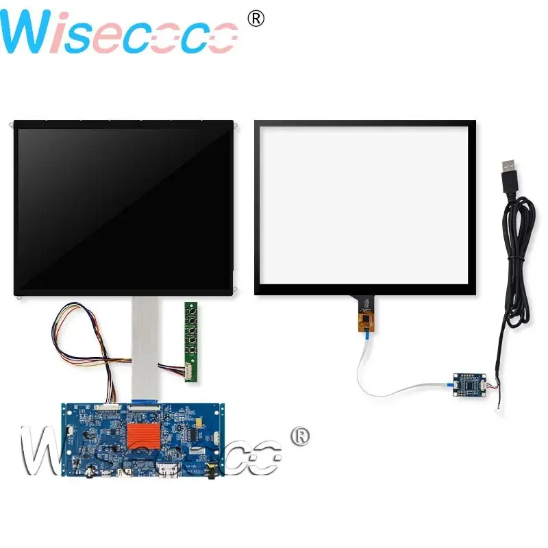 Wisecoco 9.7 Inch 2K 2048*1536 IPS Screen LCD Module Touch Panel Audio Control Board For Raspberry Pi LP097QX1 SPA1 SPC1