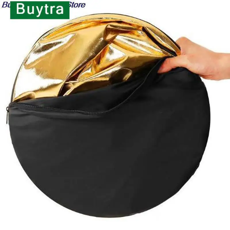 Collapsible Light Reflector for Photography 2in1 Gold and Silver With Stirage Bag 24