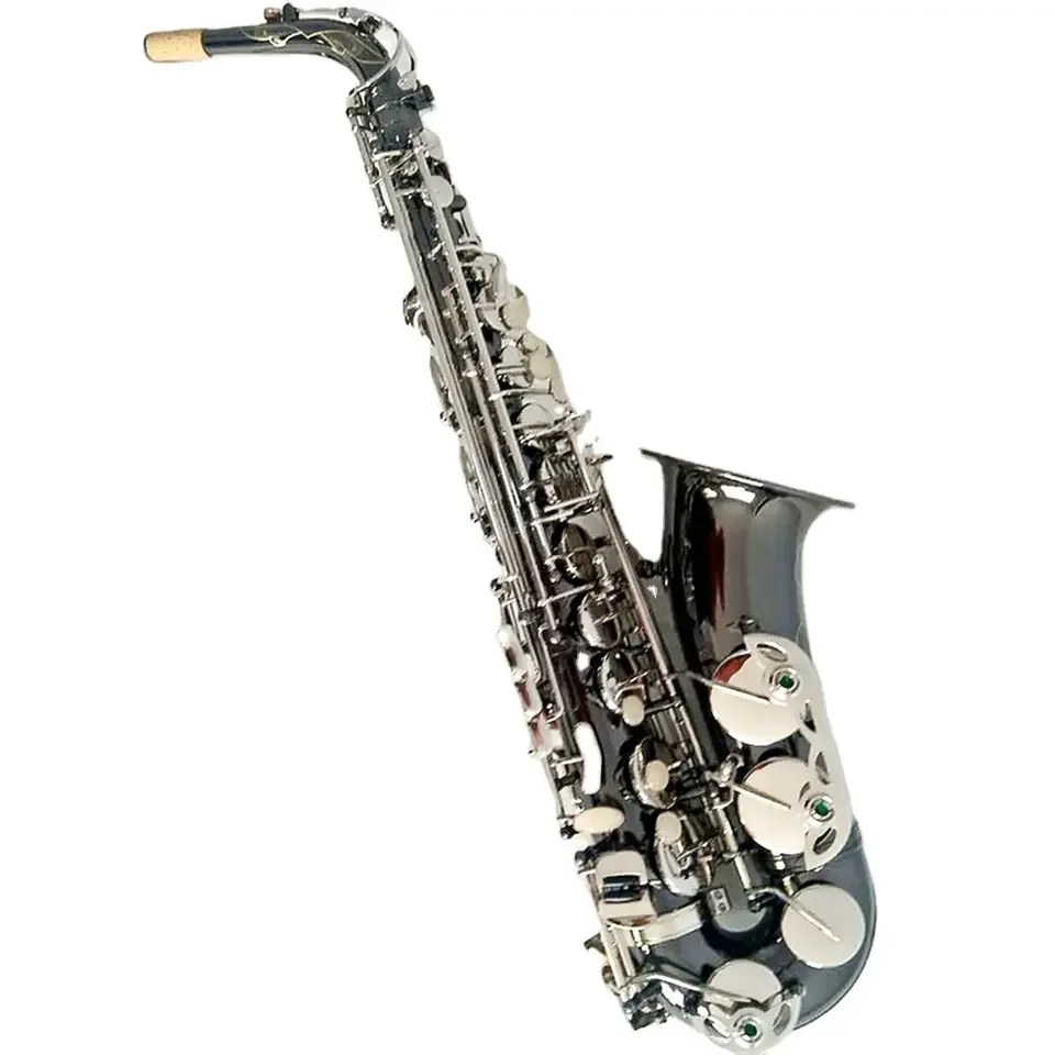 Popular Black Alto Saxophone in Eb Nickel Plating Good Price Instrument