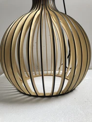 Lampe LED suspendue en bois noir et blanc, design hollandais, luminaire décoratif d'intérieur, idéal pour un salon, fabriqué par un fabricant professionnel