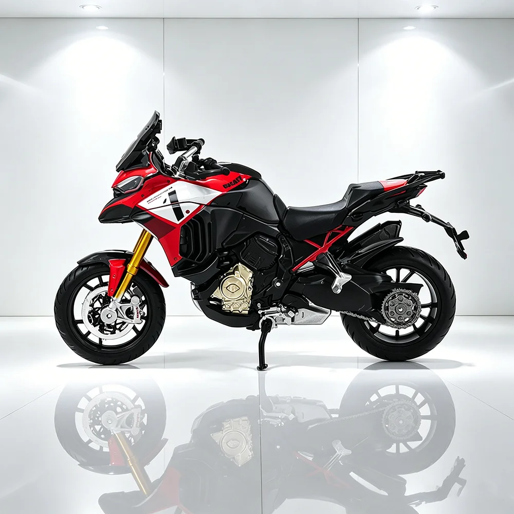 bburago-1-18-novo-modelo-ducati-multistrada-v4-acabamento-requintado-colecao-classica-modelo-de-motocicleta-em-liga-fundida