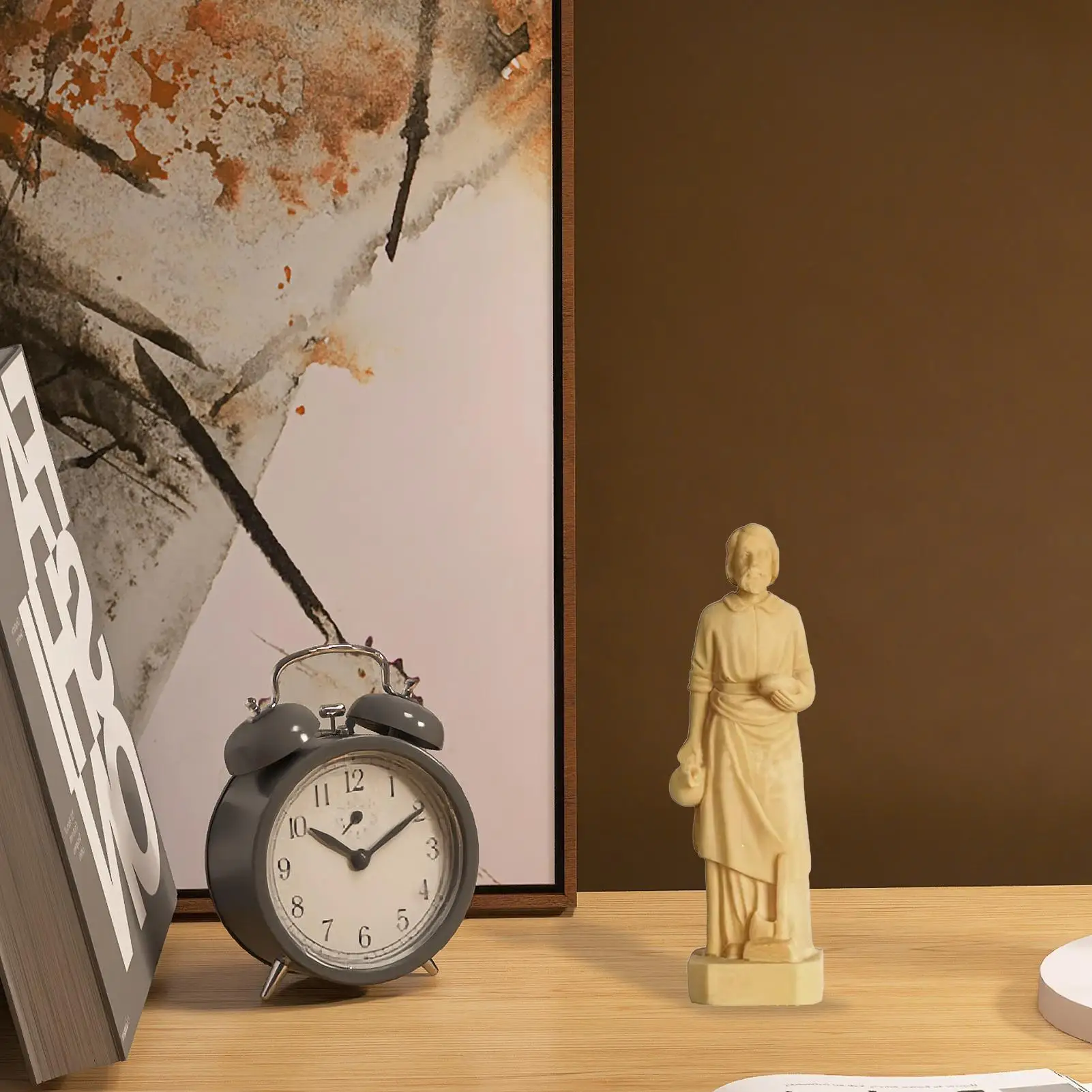 Estatua de San José para la venta, escultura artesanal de resina pintada a mano, figura decorativa para sala de estar