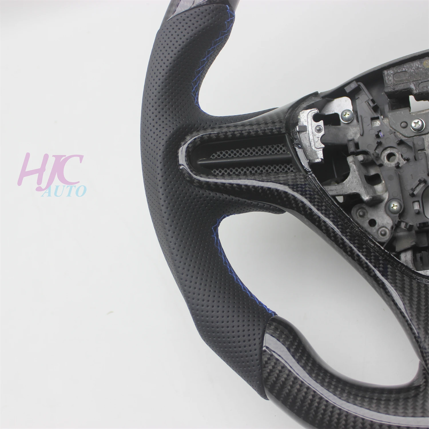 Para Honda Civic 2006-2011 8TH GEN 8 volante de cuero de fibra de carbono Real