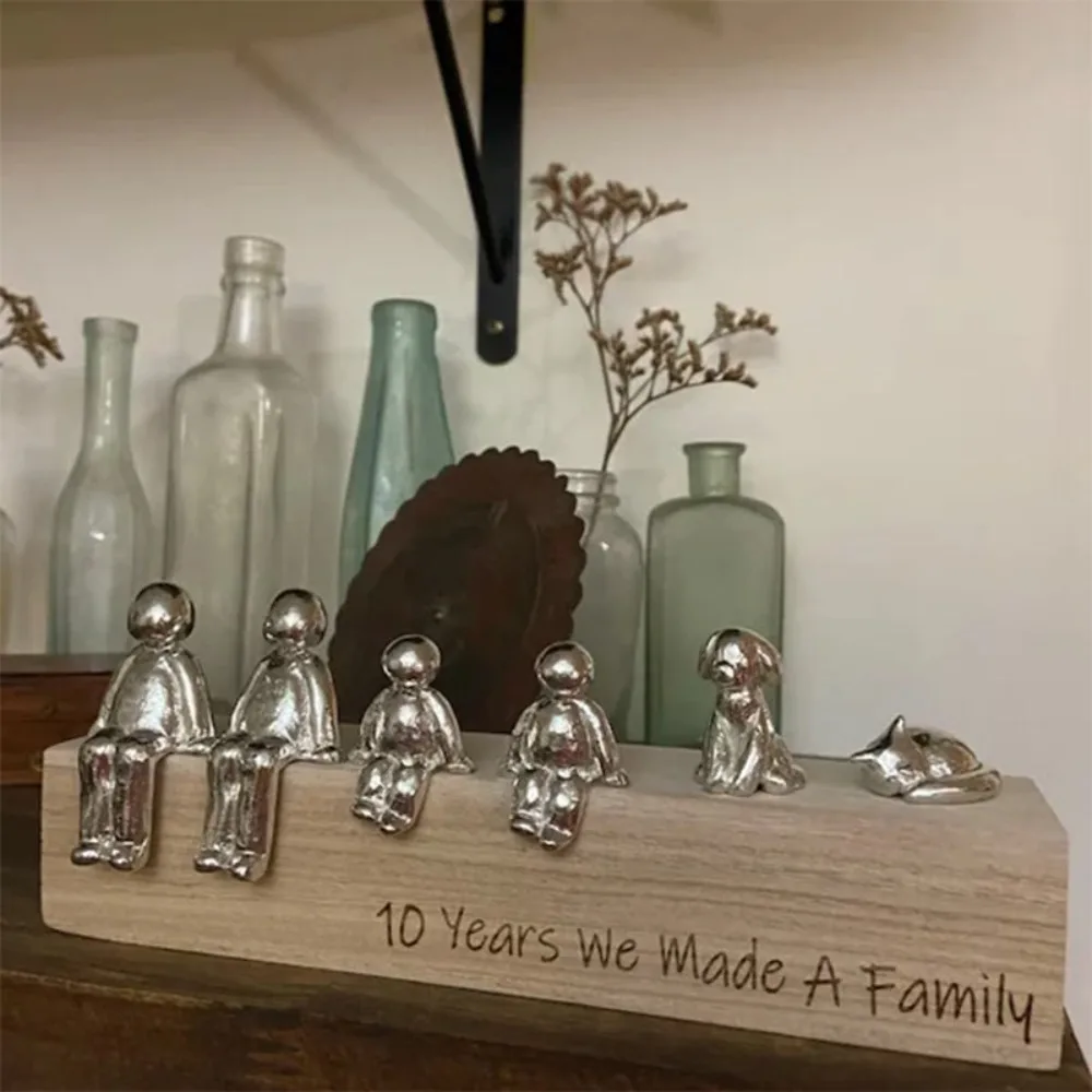 Decoration Family Statue Decorative Figurines Family Keepsake Animal Statue Animal Ornaments Desktop Decorations