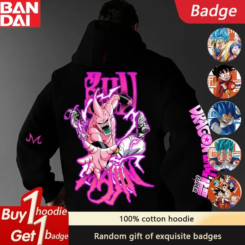 

Dragon Ball Japanese Animation Peripheral Autumn and Winter Hoodies Trend Fashion Loose Men's and Women's Hoodies