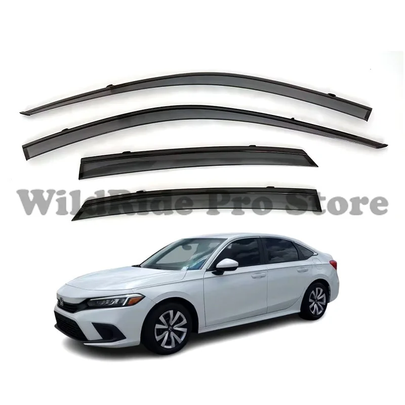 1 set Dedicated Honda 22 23 Civic Rain Visor 11th Generation Civic Injection Molded Thickened Type Window Rain Deflector Strip