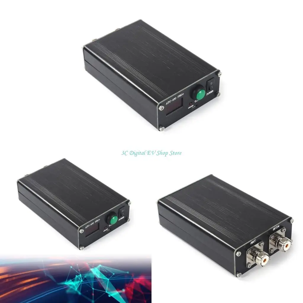 

E74D Automatic Antenna Tuner ATU-100 Pro+ 100W 1.8-55MHz with 0.96-Inch OLED Display