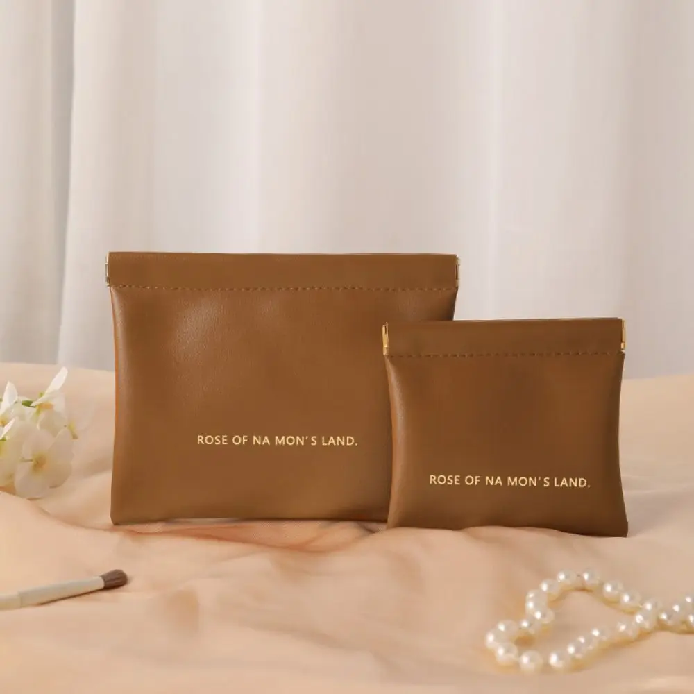 Bolsa de maquillaje para pintalabios, organizador de cosméticos portátil, bolsa de almacenamiento de PU para mujeres y niñas, Simple, a la moda