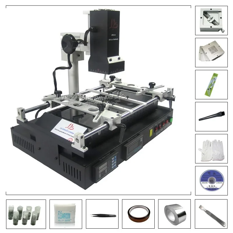 

LYBGA IR8500 IR BGA Original Soldering Rework Machine with 184pcs 90MM BGA Reballing Stencil kit Welding Reballing Machine