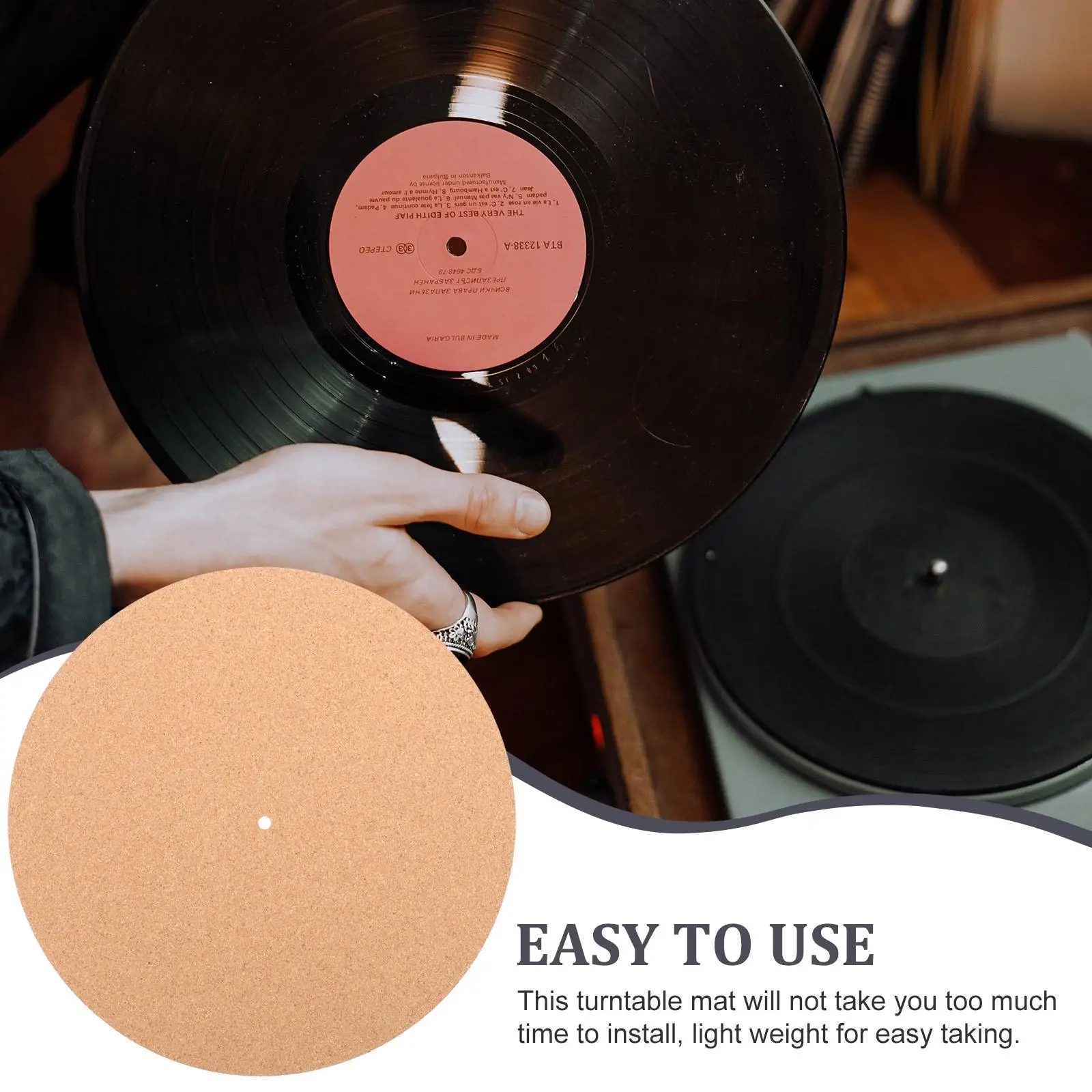 Cork Turntable Mat 170mm Silicone Vinyl Records DJ Equipment Anti Static Sound Damping Player Supplies Record