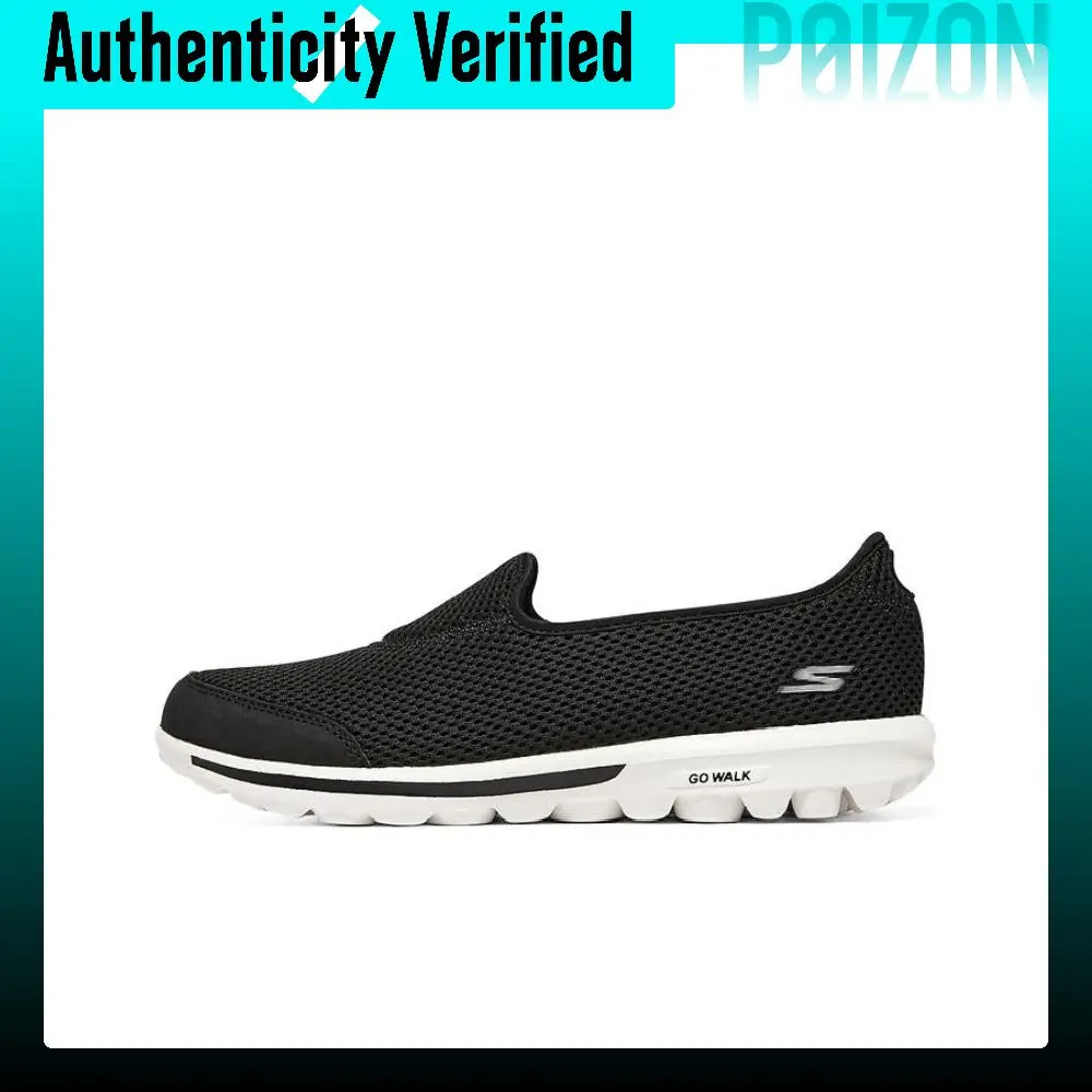 Skechers Go Walk Classic Low top Casual Shoes Women's Black White 124979-BKW