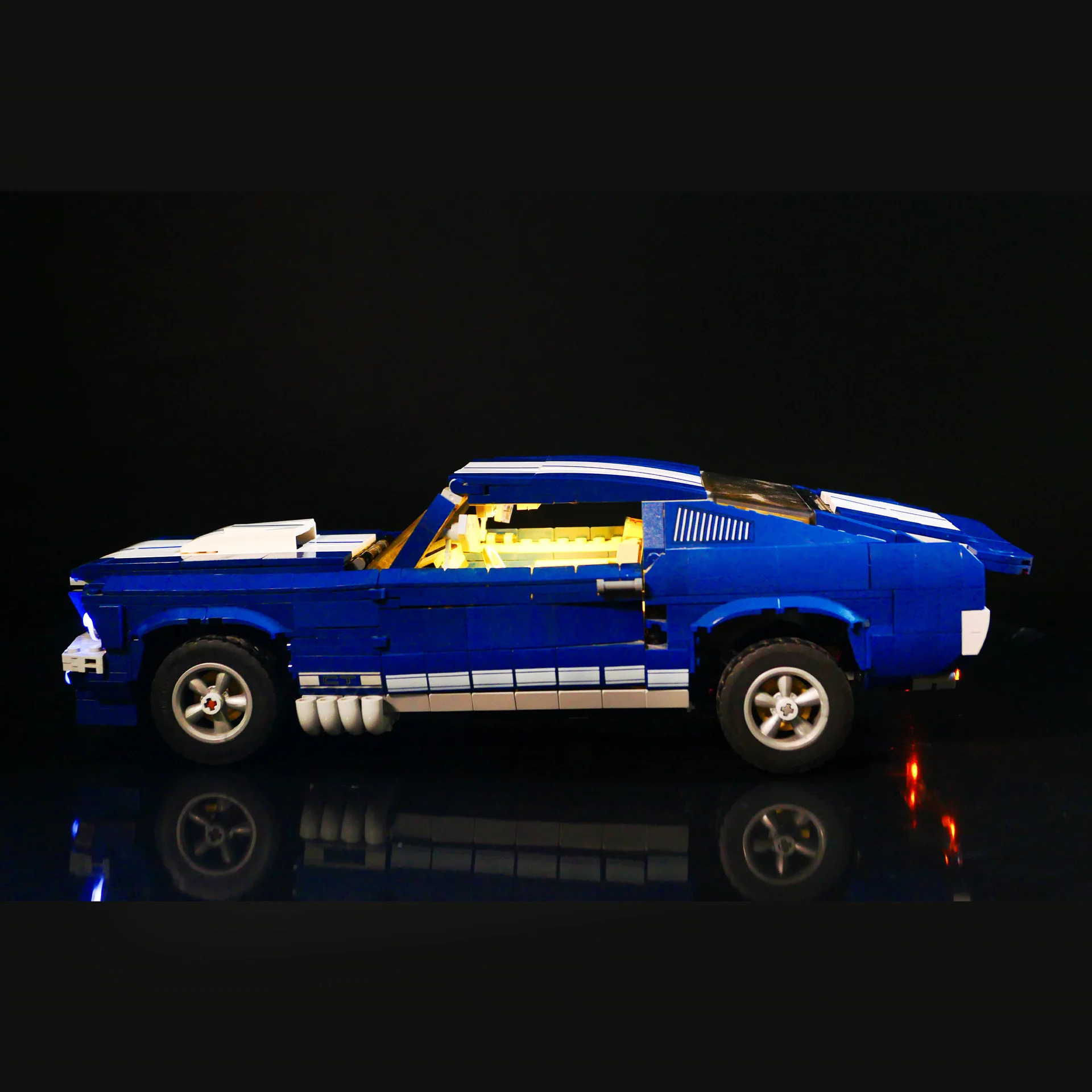 LED Lighting Kit For 10265 Compatible with 21047 Classic Mustang Style Muscle Car Building Blocks Model Light Set (Lights Only)