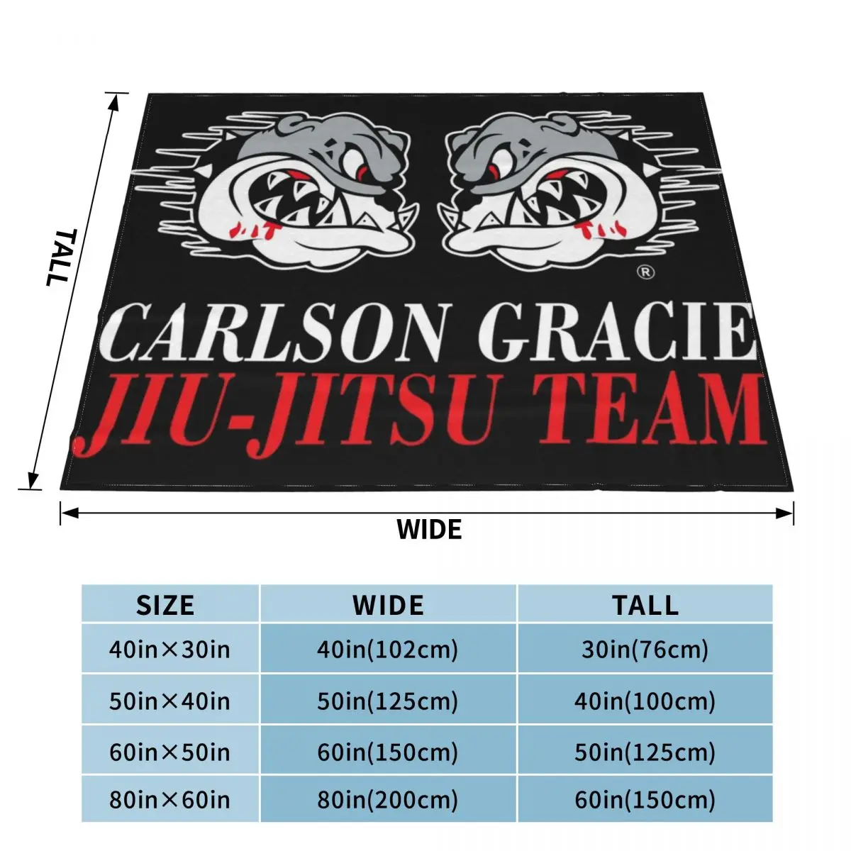 Carlson Gracie Jiu-Jitsu Team Logo Throw Blanket Plaid on the sofa warm for winter Blankets For Sofas Luxury Throw Blankets