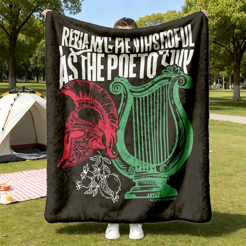 CHe Is Half of My Soul Flannel Throw, As The Poets Say, The Song of Achilles Cozy Blanket