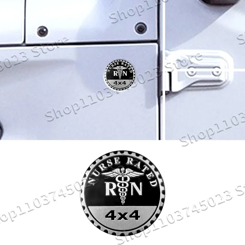 Creative 3D Aluminum Car Styling Truck Graphic 4X4 Rated Logo Sticker For Wrangler Grand Cherokee Renegade Patriot Decor