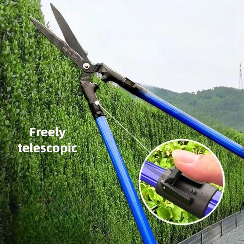 Retractable Pruning Shears Professional Extended Hedge Shears Garden Fence Shrub Branch Scissors Pruner Secateurs Hand Tools