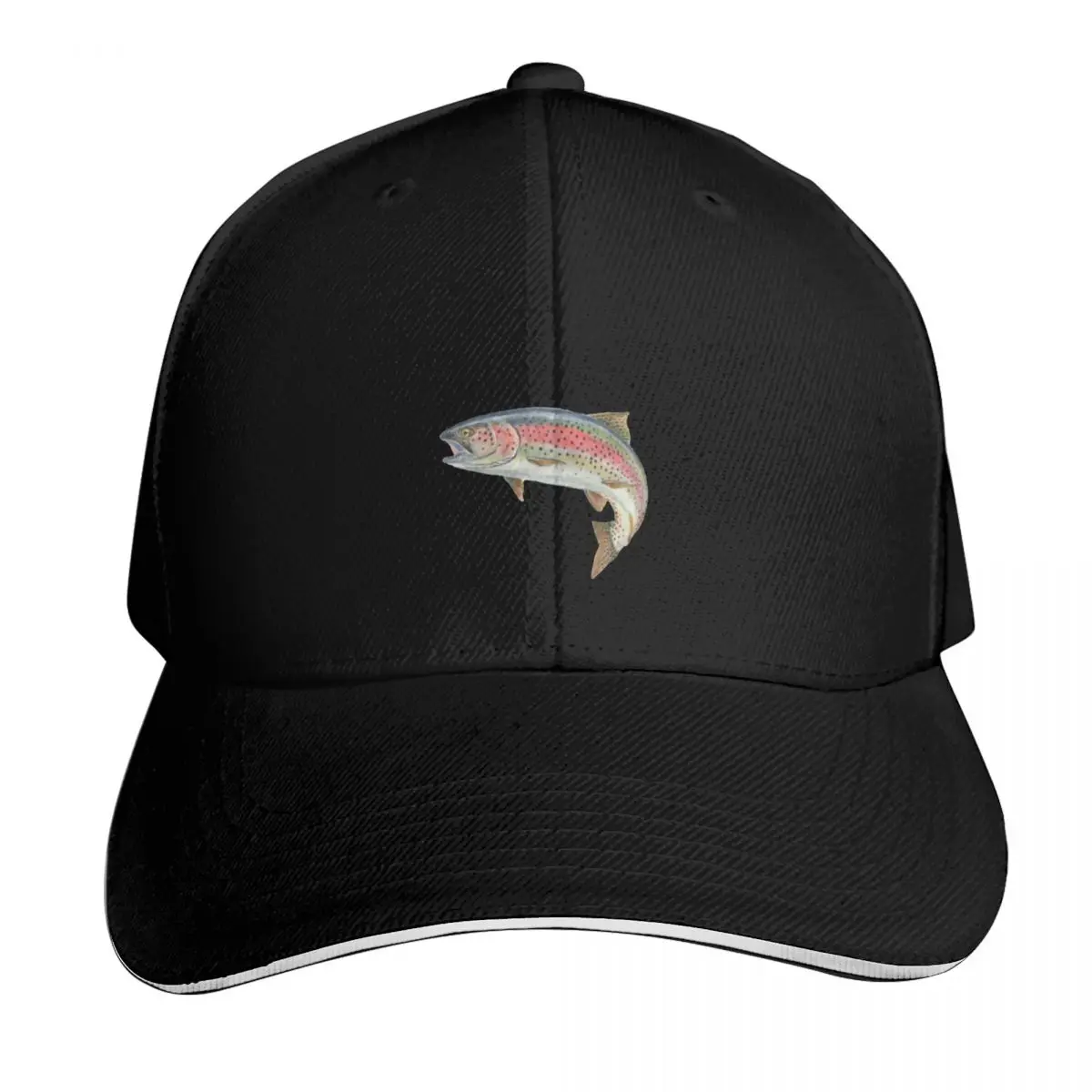 Rainbow Trout Baseball Cap Streetwear Hip Hop Trendy Vintage Retro Embroidered Lightweight Packable