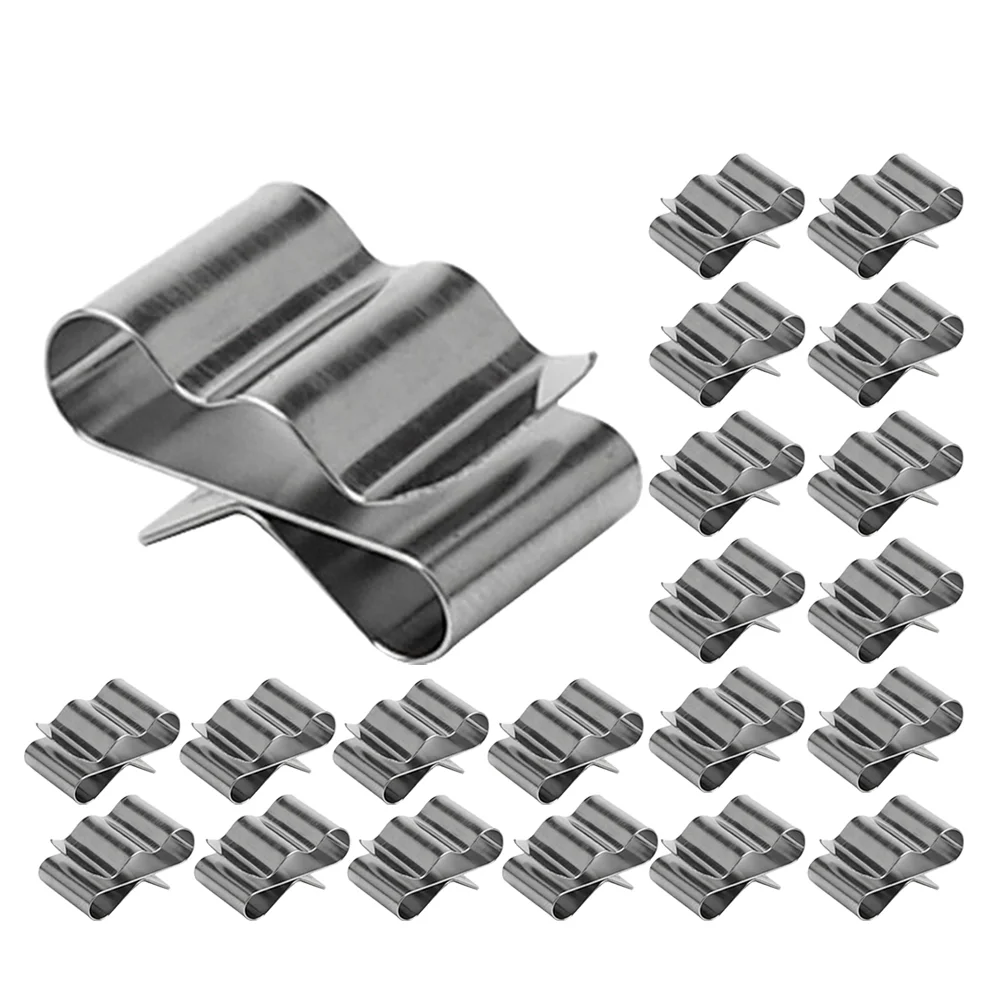 30 Pcs Cable Clamp Stainless Steel Wire Clips Solar Panel Trailer Frame Photovoltaic 301