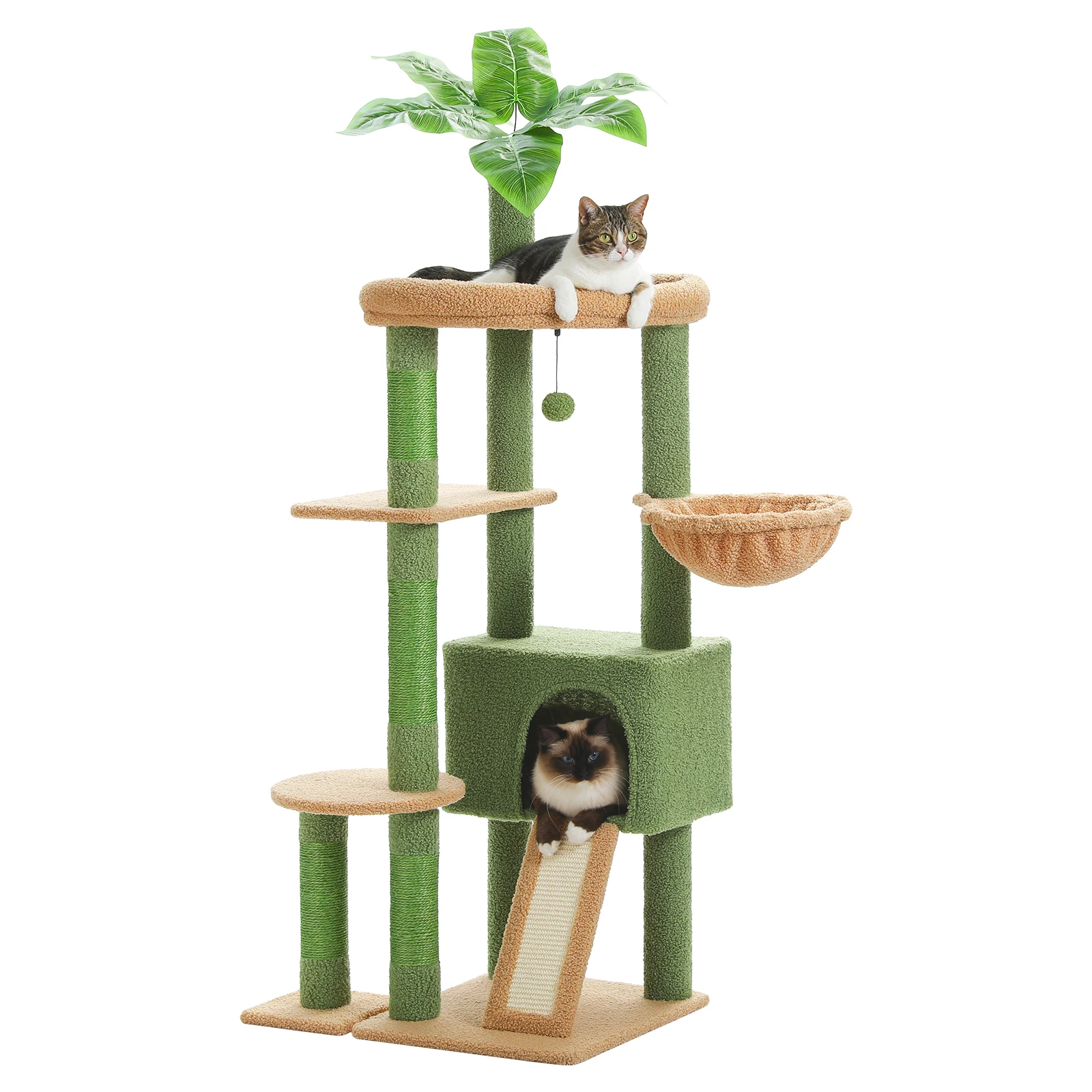 

Large Cat Tree for Indoor Cat Scratching Posts Multi-Level Cat Tower with Condo Hammock Scraper for Cats Accessories Cat Toys