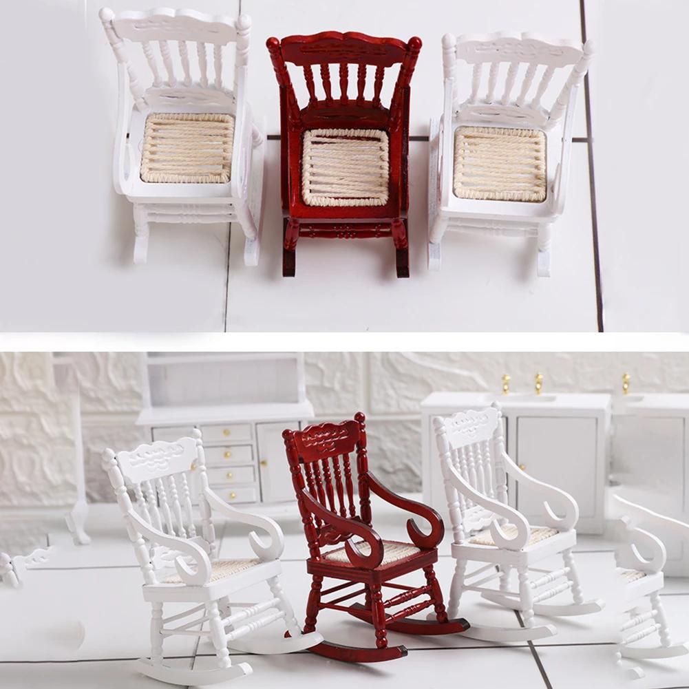 1/12 Scale Dinning Lounge Chair Dollhouse Miniature Chair for Doll Houses Miniature Furniture for Living Room Bedroom Kitchen