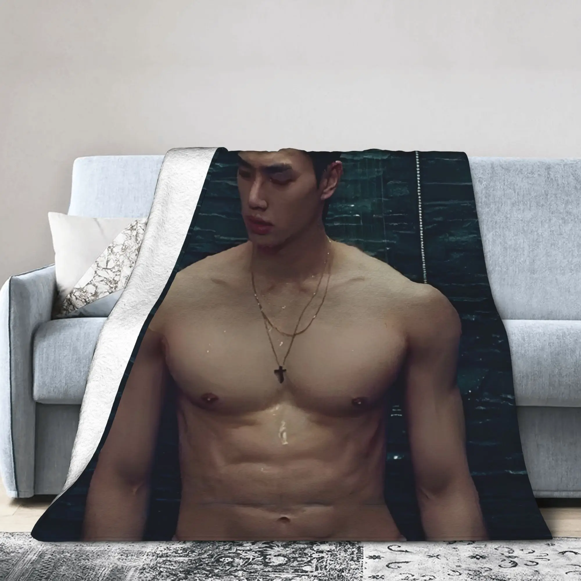 بطانية ناعمة مكتب السفر أغنية كانغ الكورية البوب رمي بطانية الفانيلا المفرش للمنزل ديكور مريح غطاء سرير أريكة